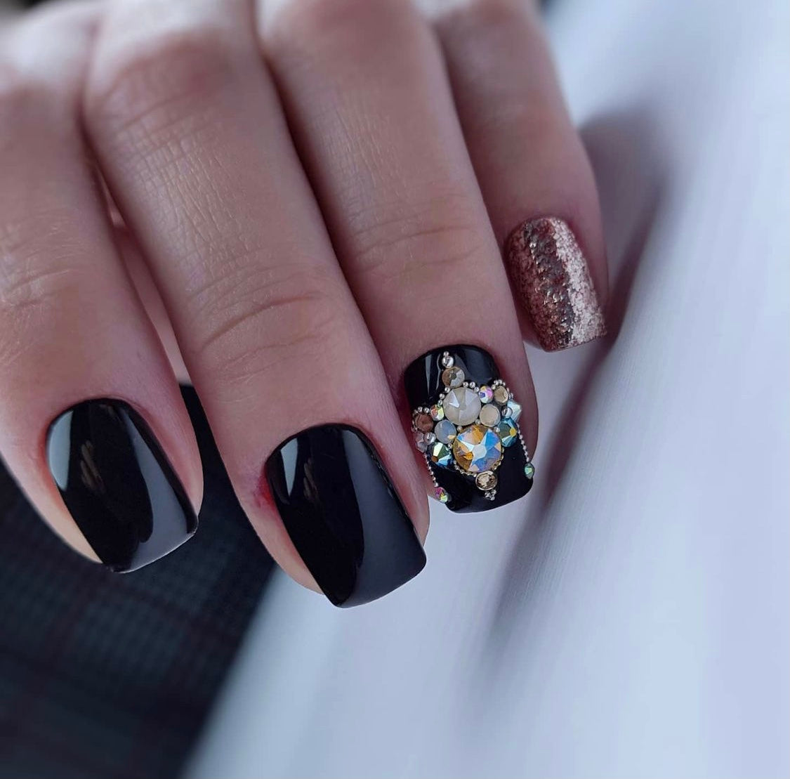 Esmalte de uñas híbrido - GP Black King, 10 ml