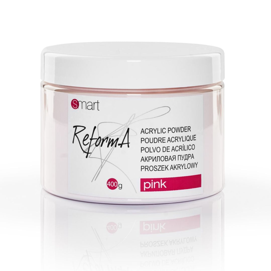 Polvo acrílico rosa transparente - Smart Pink, 400 g
