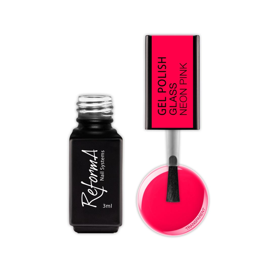 Гибридный лак для ногтей — GP Glass Neon Pink, 3 мл