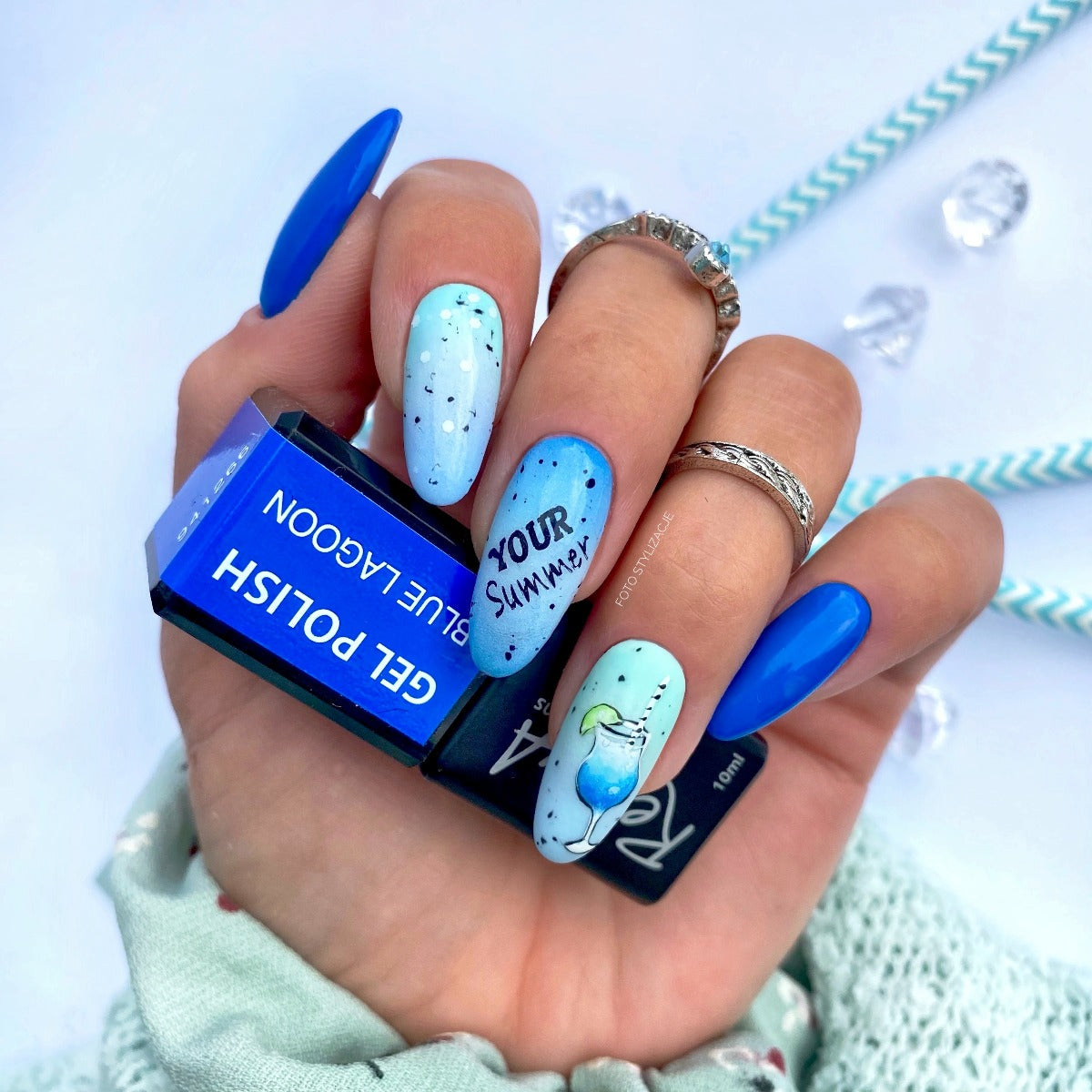 Esmalte de uñas híbrido - GP Blue Lagoon, 10 ml