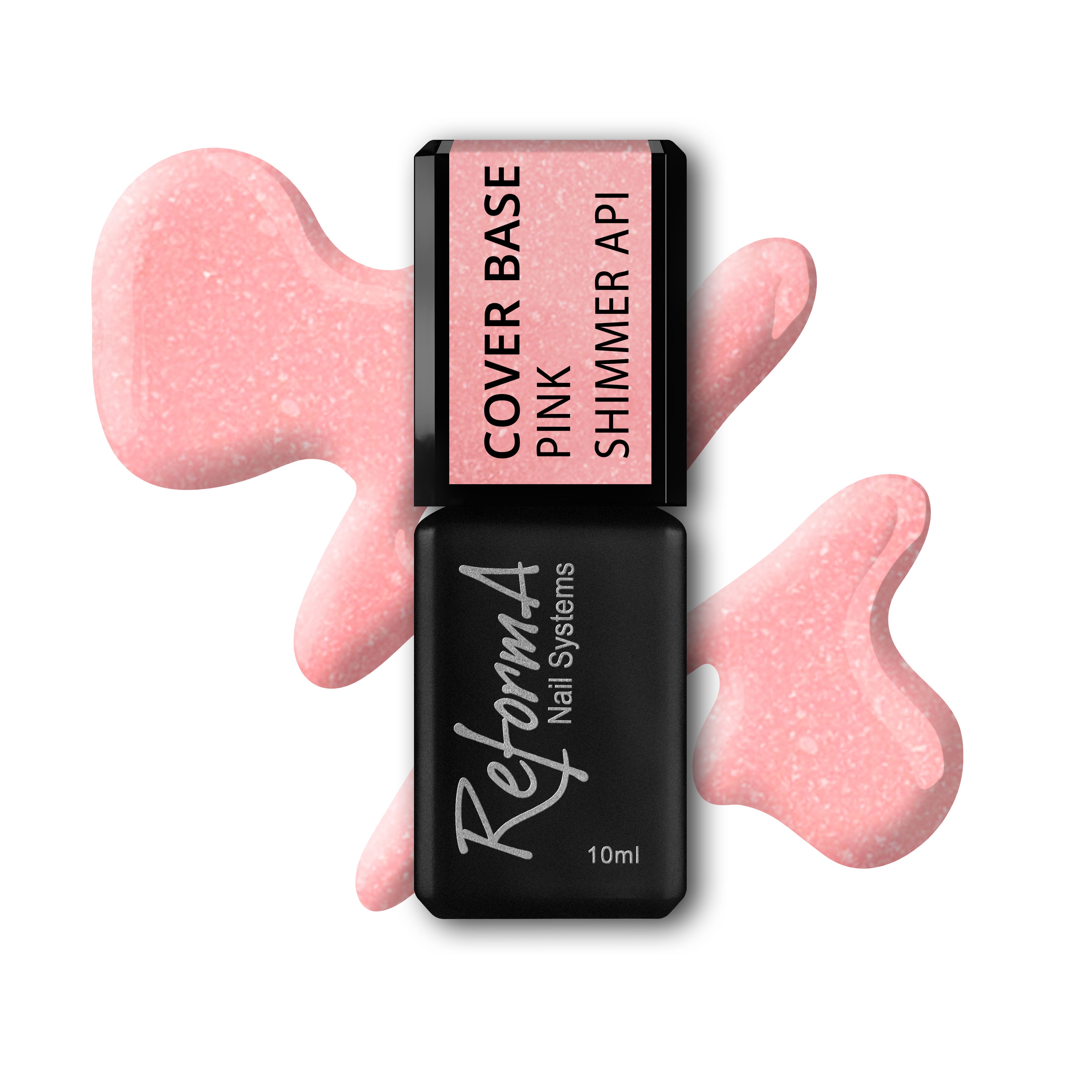 Cover Base - Pink Shimmer API Nail Base, 10 мл