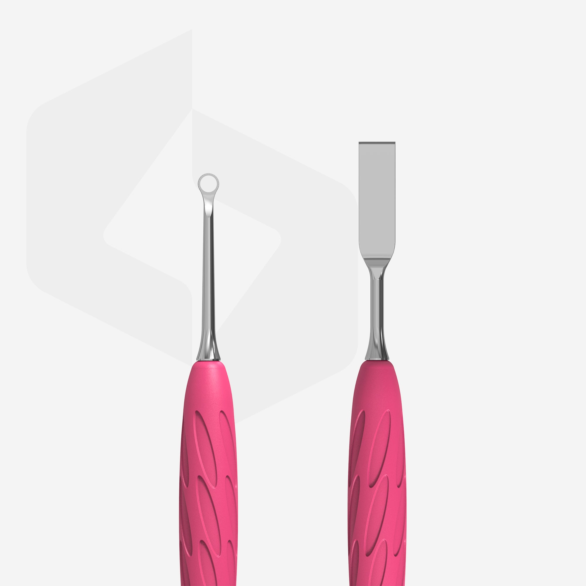 Gummy Manicure Pusher with Silicone Handle UNIQ 11 TYPE 1 (Flat Straight Pusher and Ring)