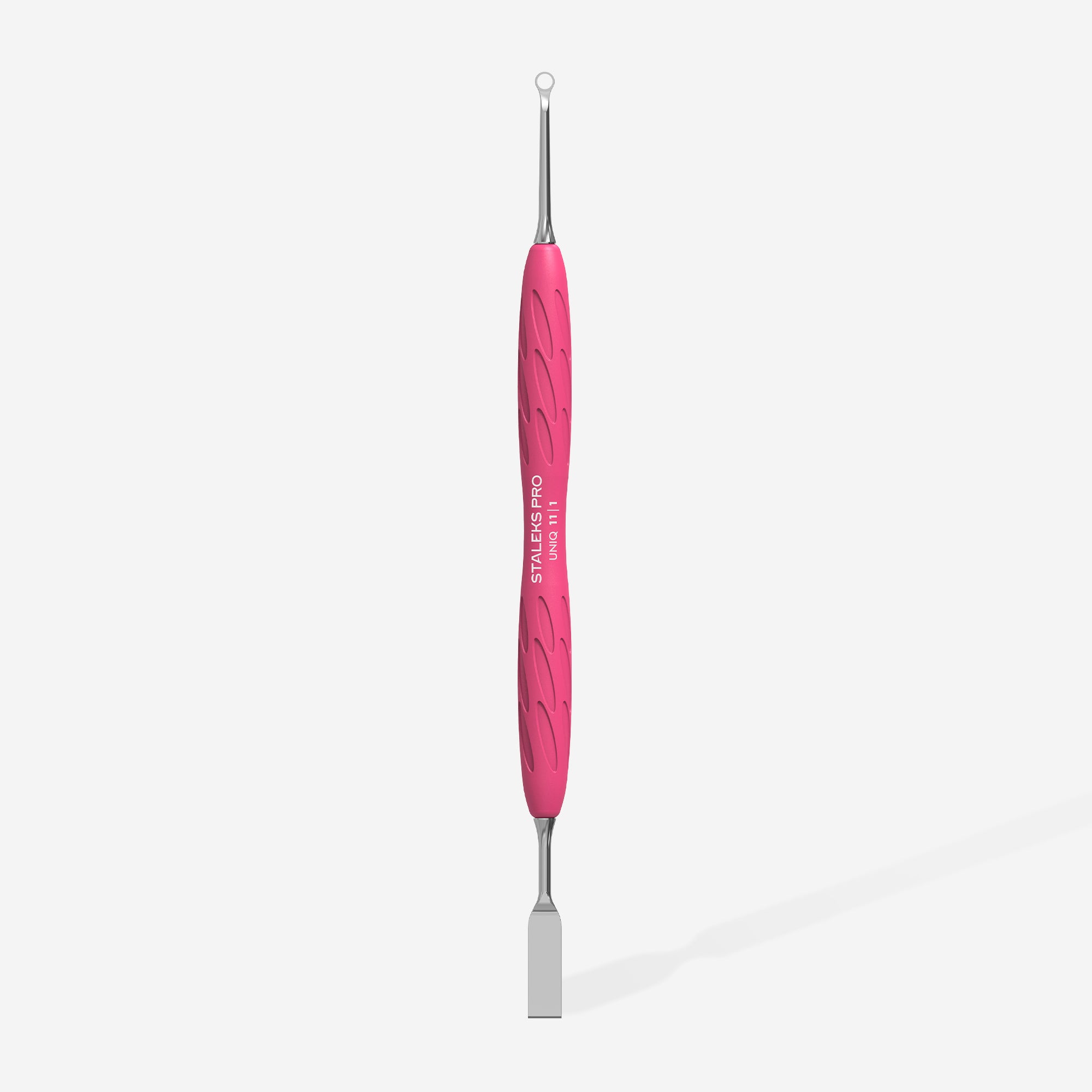 Gummy Manicure Pusher with Silicone Handle UNIQ 11 TYPE 1 (Flat Straight Pusher and Ring)