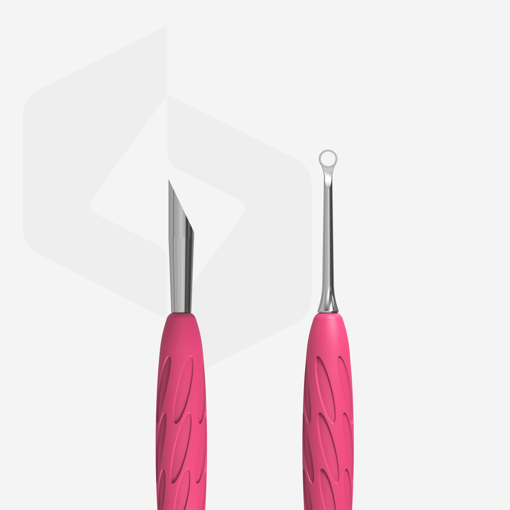 Gummy Manicure Pusher with Silicone Handle UNIQ 11 TYPE 2 (Angled Pusher and Ring)