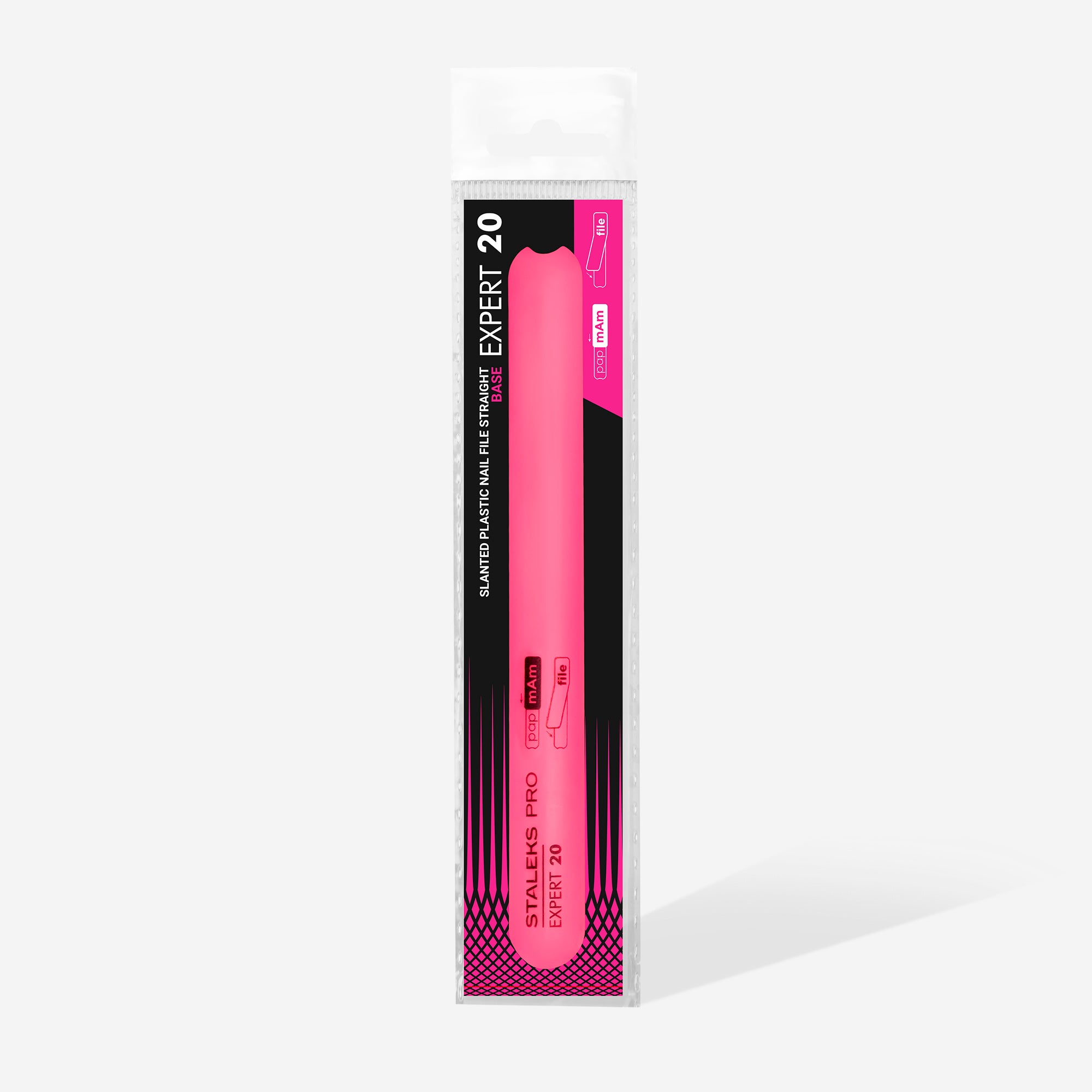 Straight Angled Plastic Nail File Base EXPERT 20