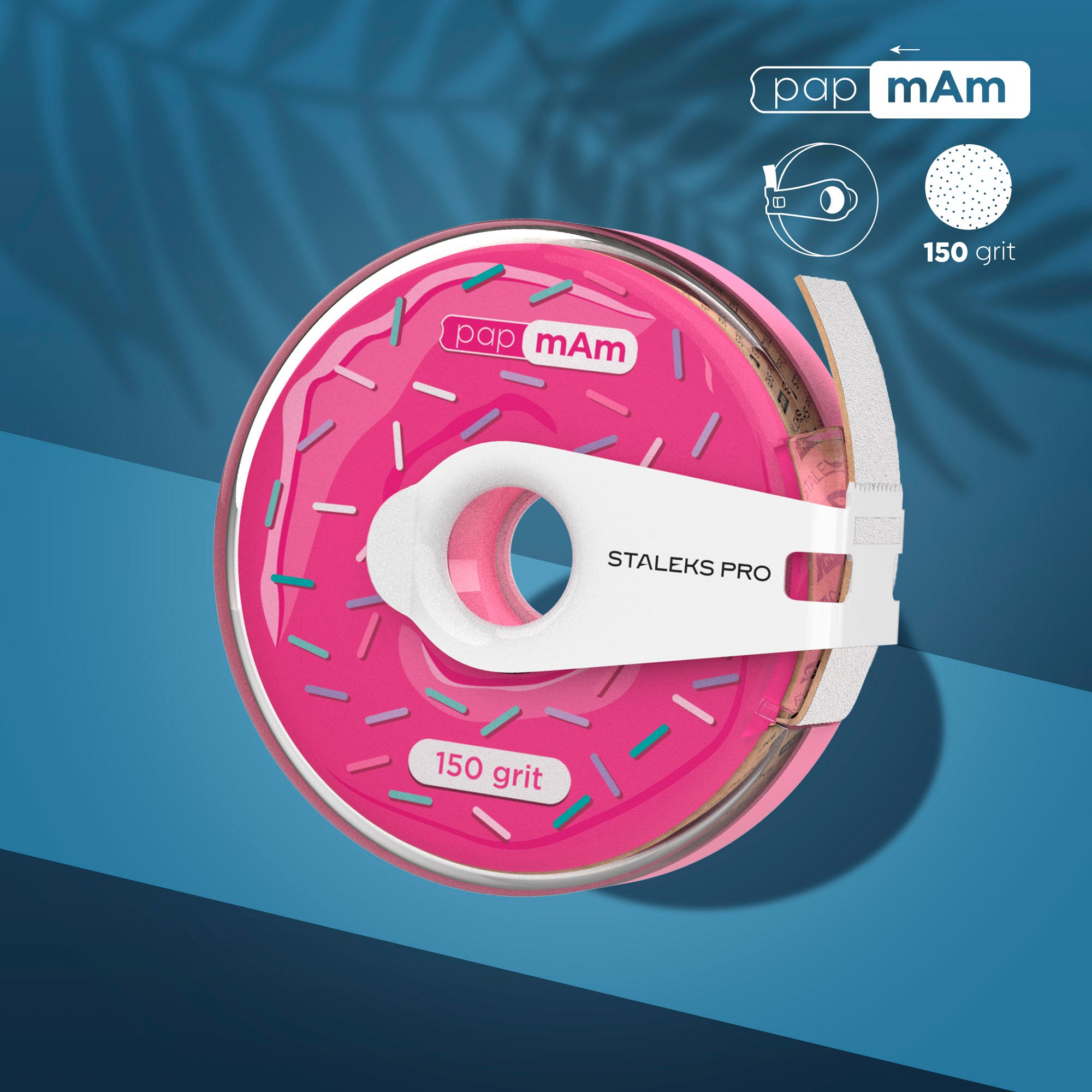 White Abrasive Tape papmAm EXPERT 150 Grit in Plastic Box