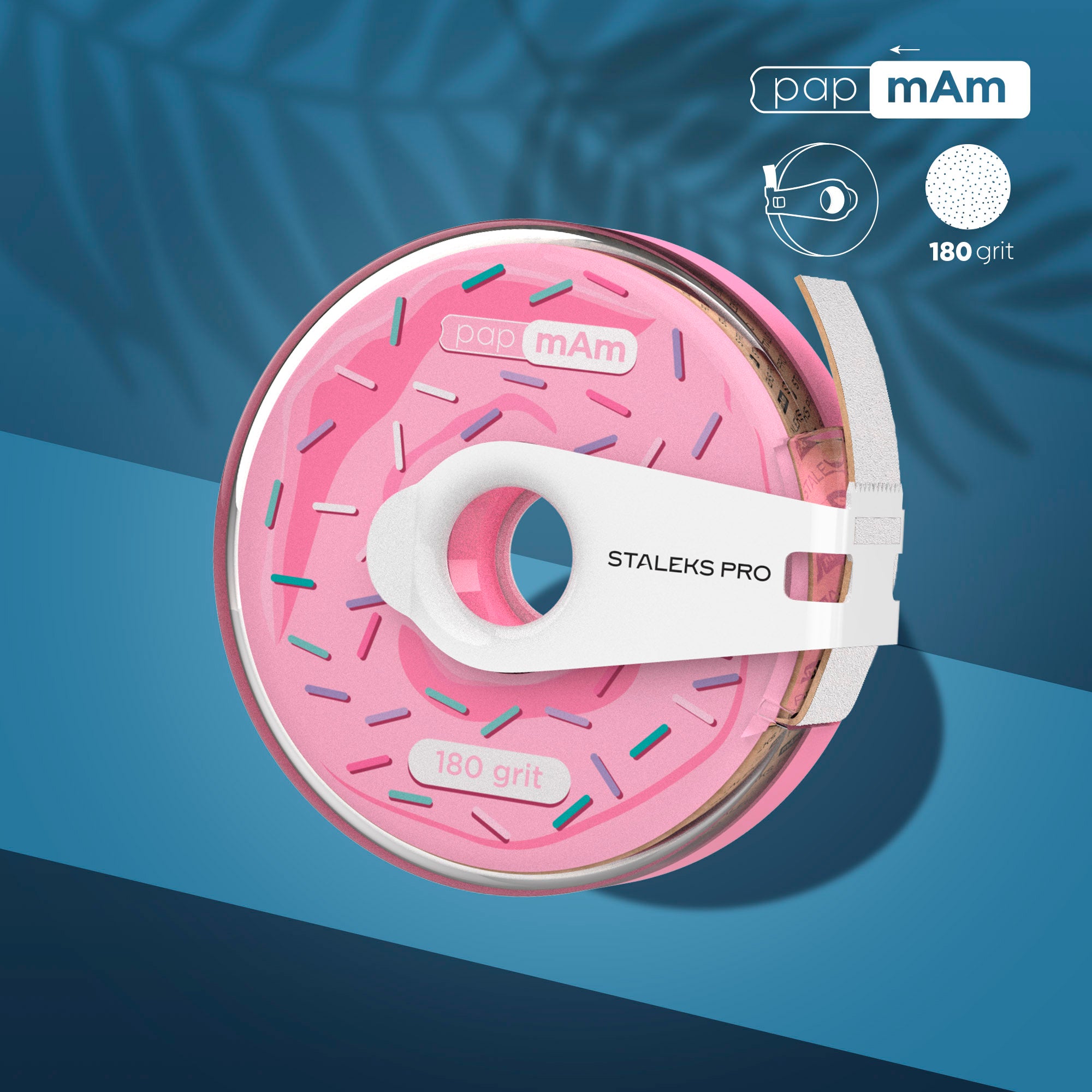 White Abrasive Tape papmAm EXPERT 180 Grit in Plastic Box