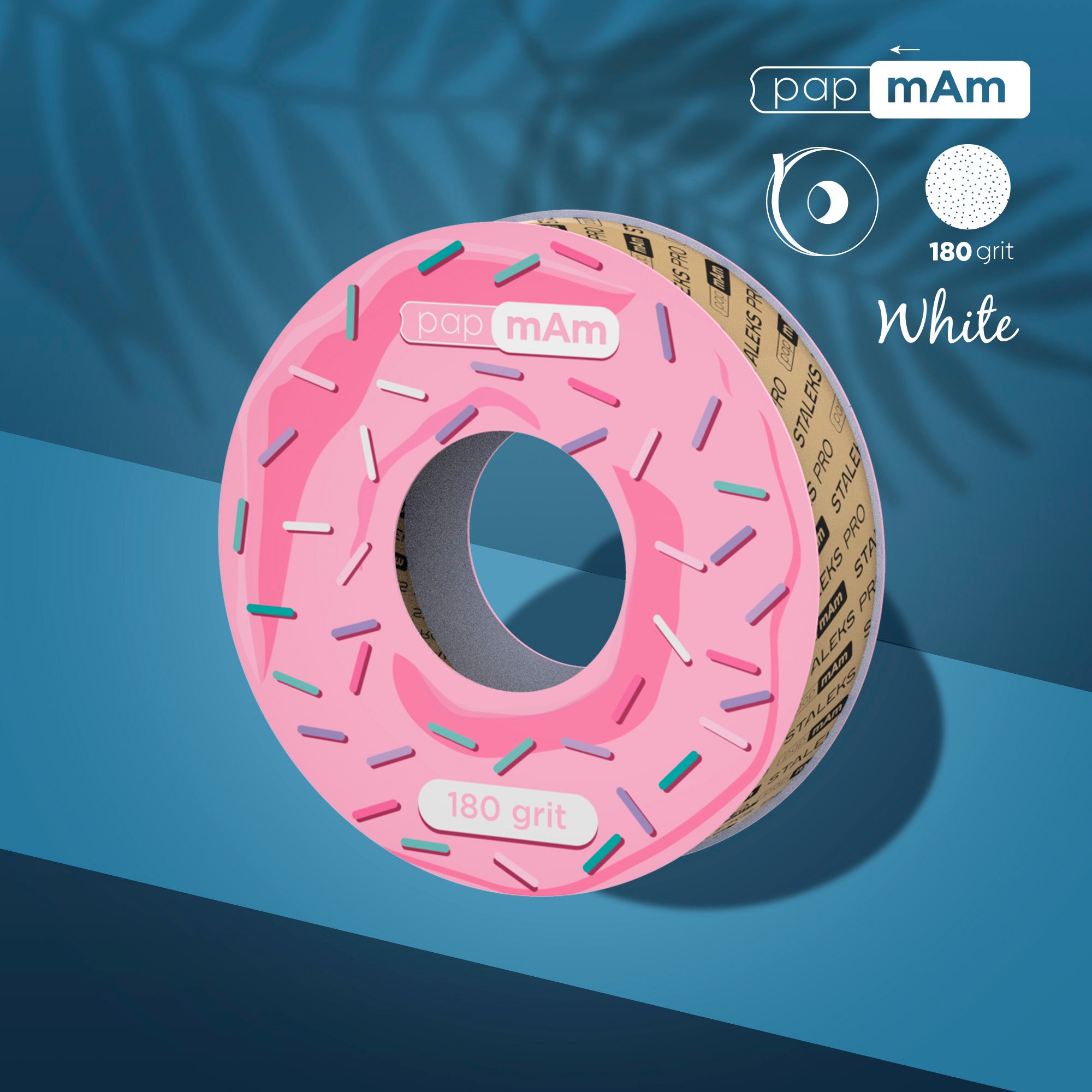 Refill White Abrasive Tape papmAm EXPERT 180 Grit for Plastic Box