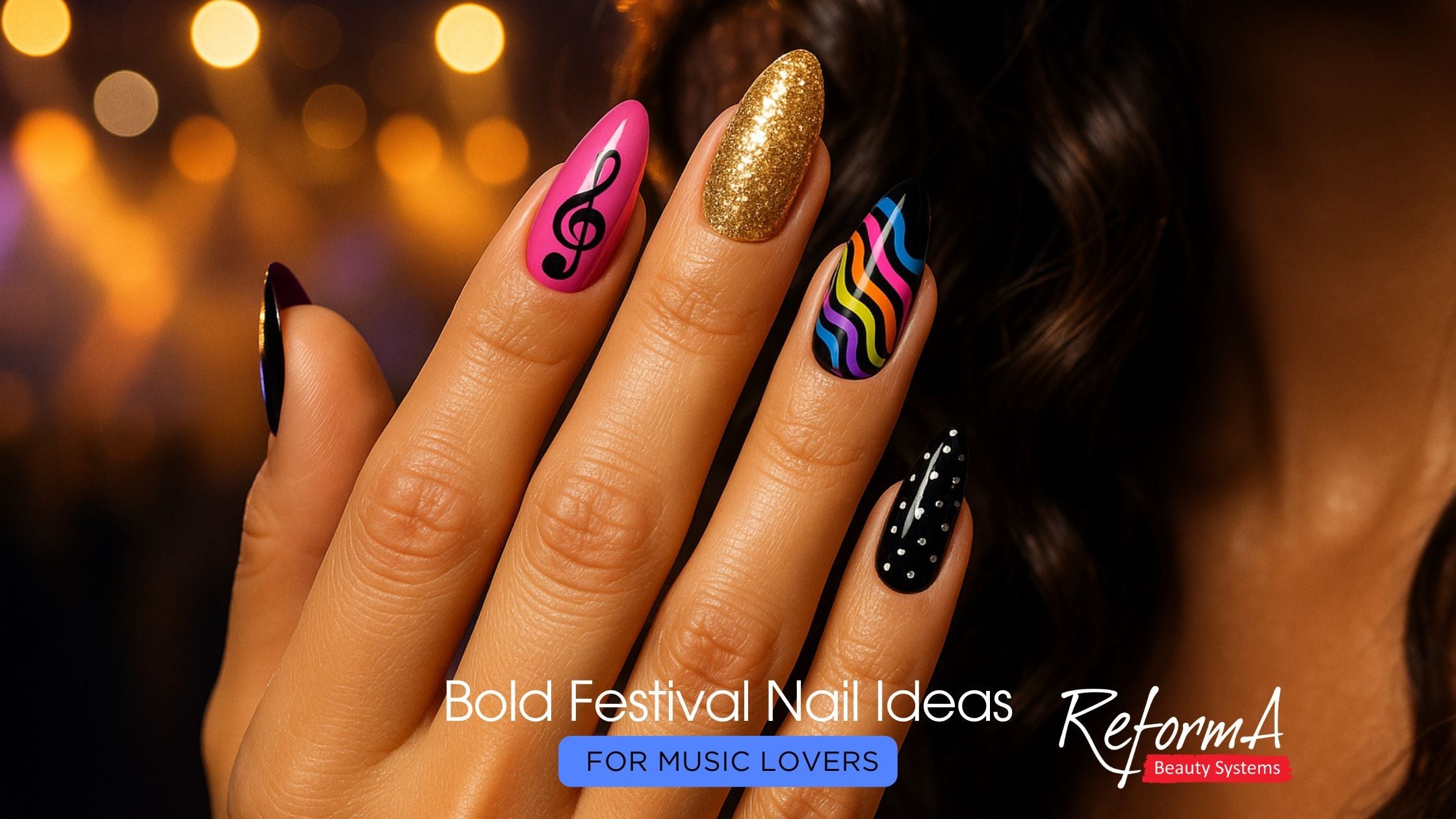 Bold Festival Nail Ideas for Music Lovers