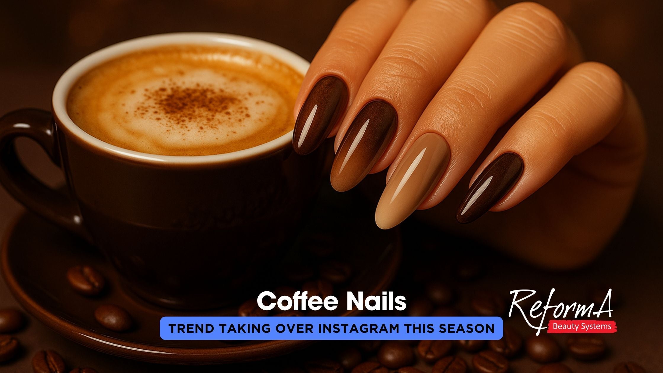 Coffee Nails Trend Taking Over Instagram This Season
