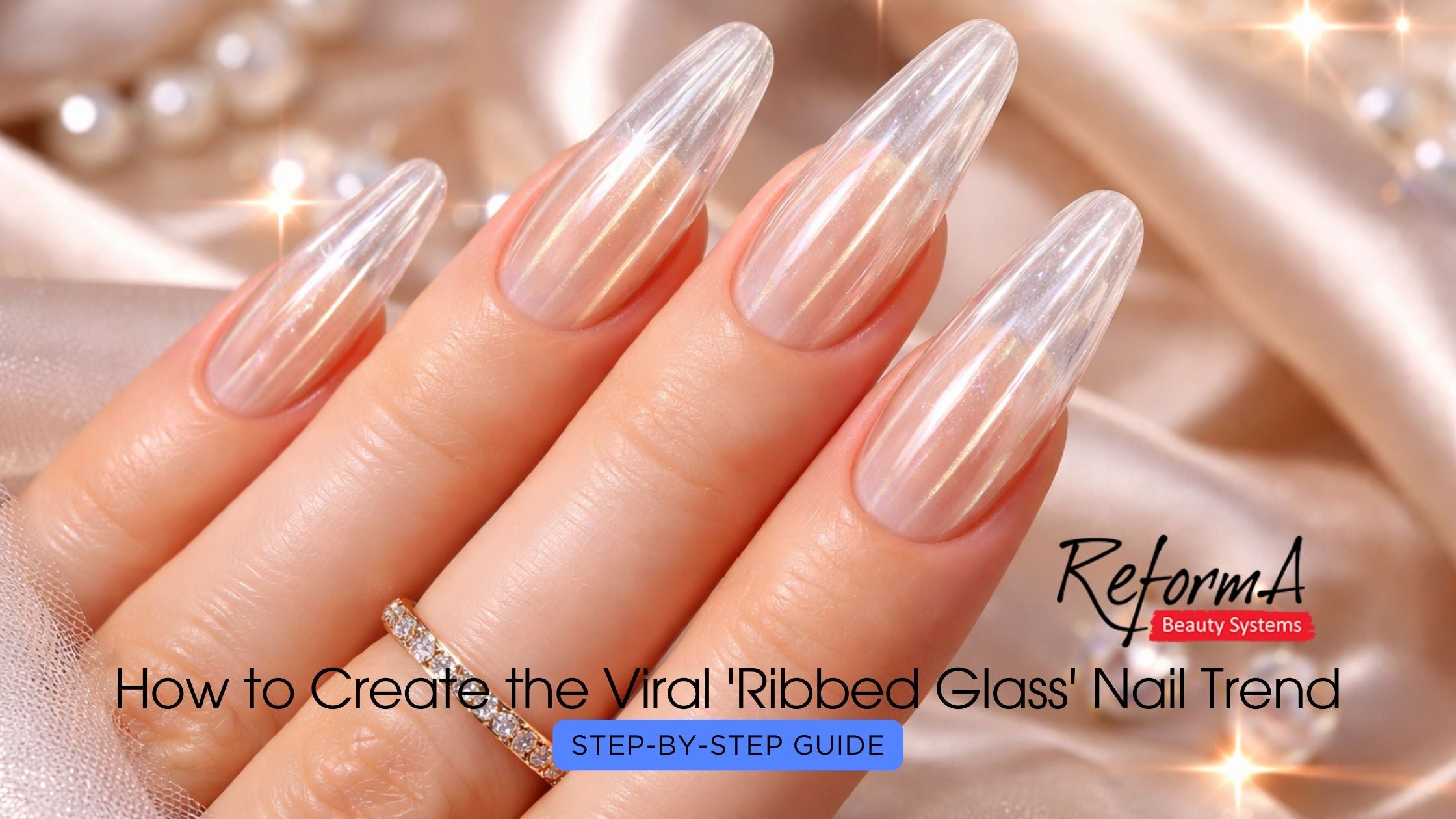 How to Create Viral Ribbed Glass Nails | 2026 3D Tutorial