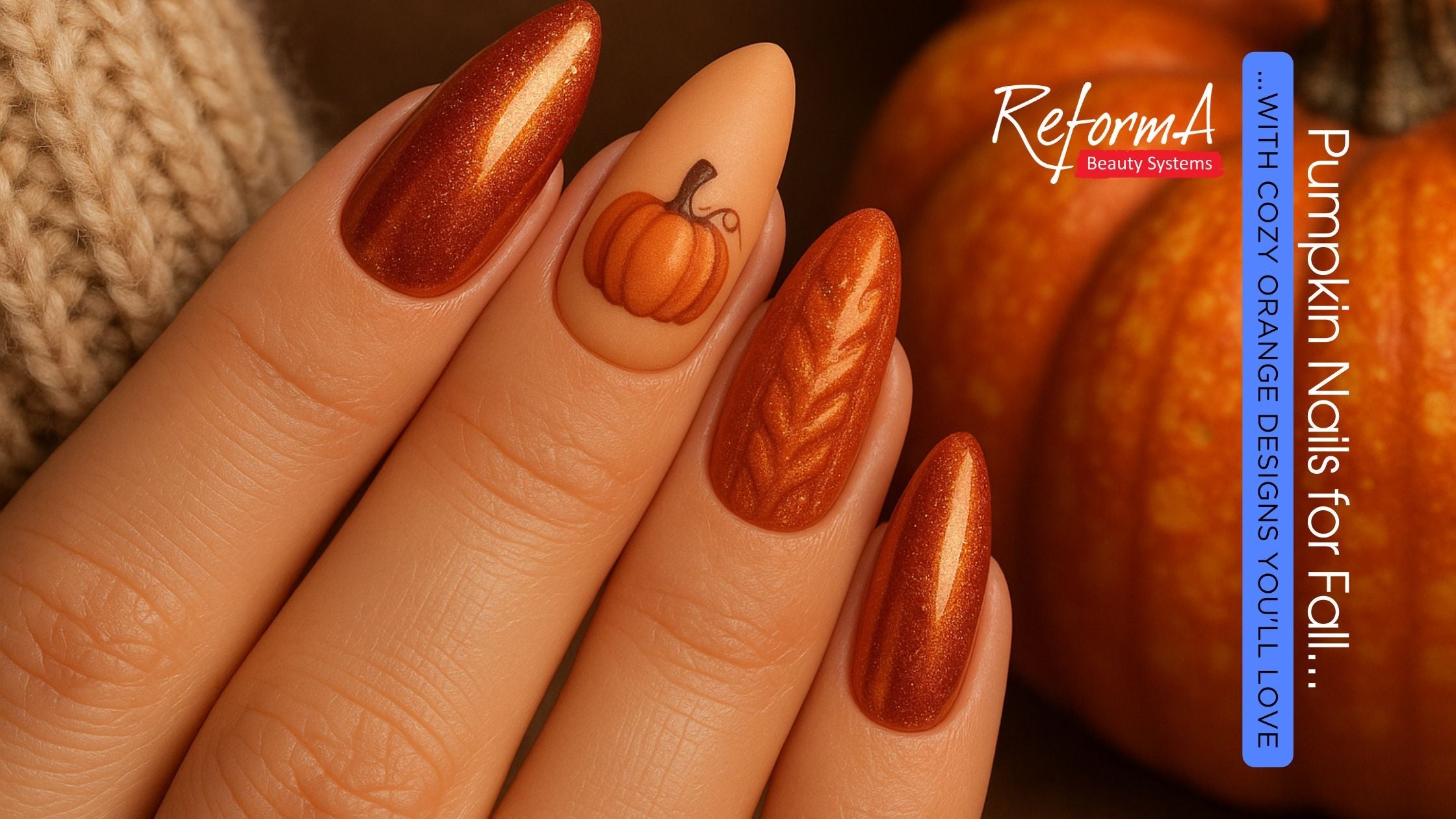 Pumpkin Nails for Fall with Cozy Orange Designs You'll Love