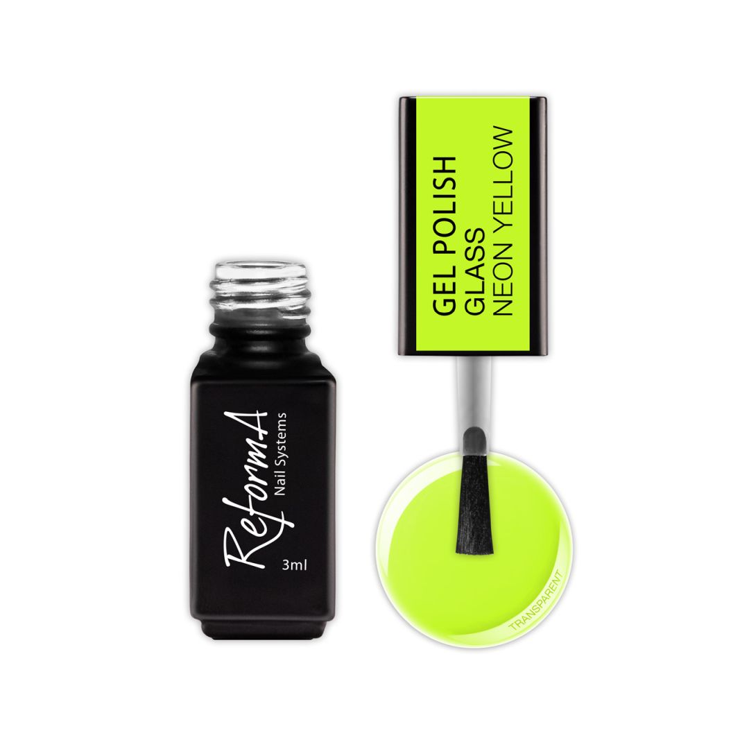 Gel Polish - Glass Neon Yellow, 3 ml