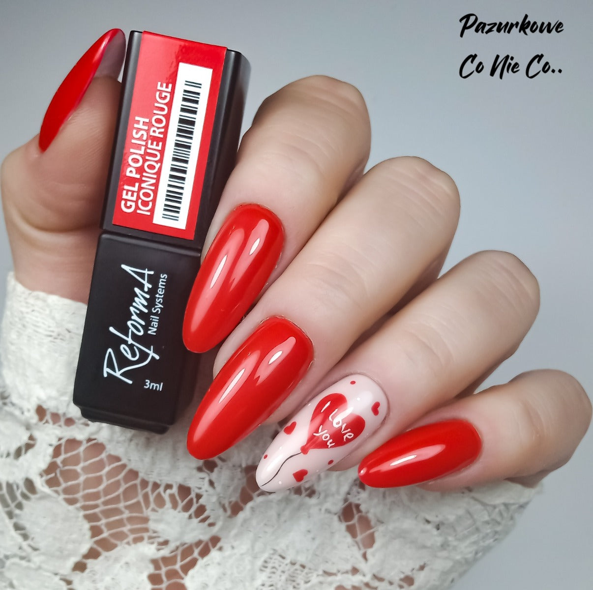 Esmalte de uñas híbrido - GP Iconique Rouge, 10 ml