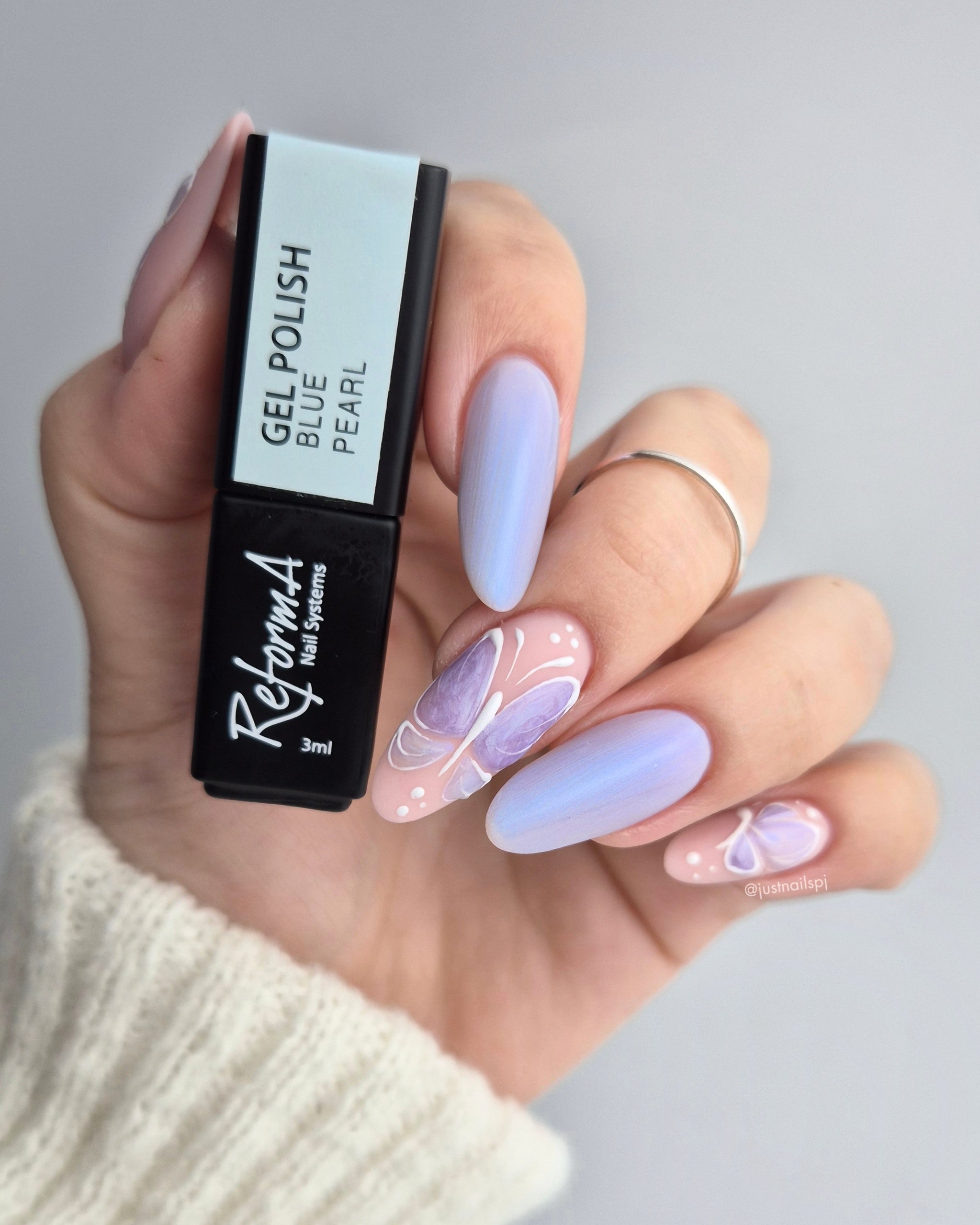 Gel Nail Polish - Blue Pearl, 3 ml