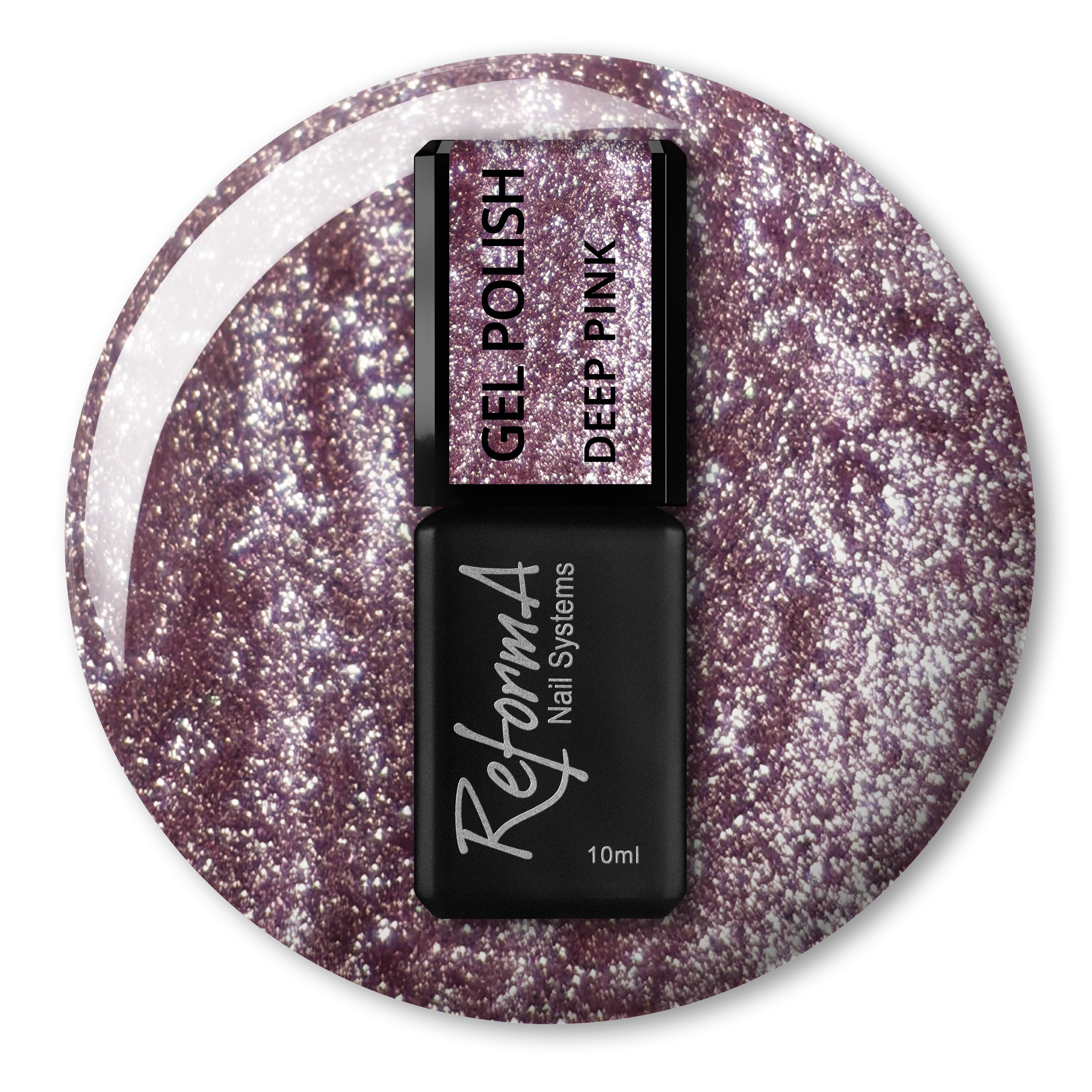 Cat Eye gel polish Deep Pink, 10 ml - sheer cool pink-violet, WATER CAT EYE collection by ReformA