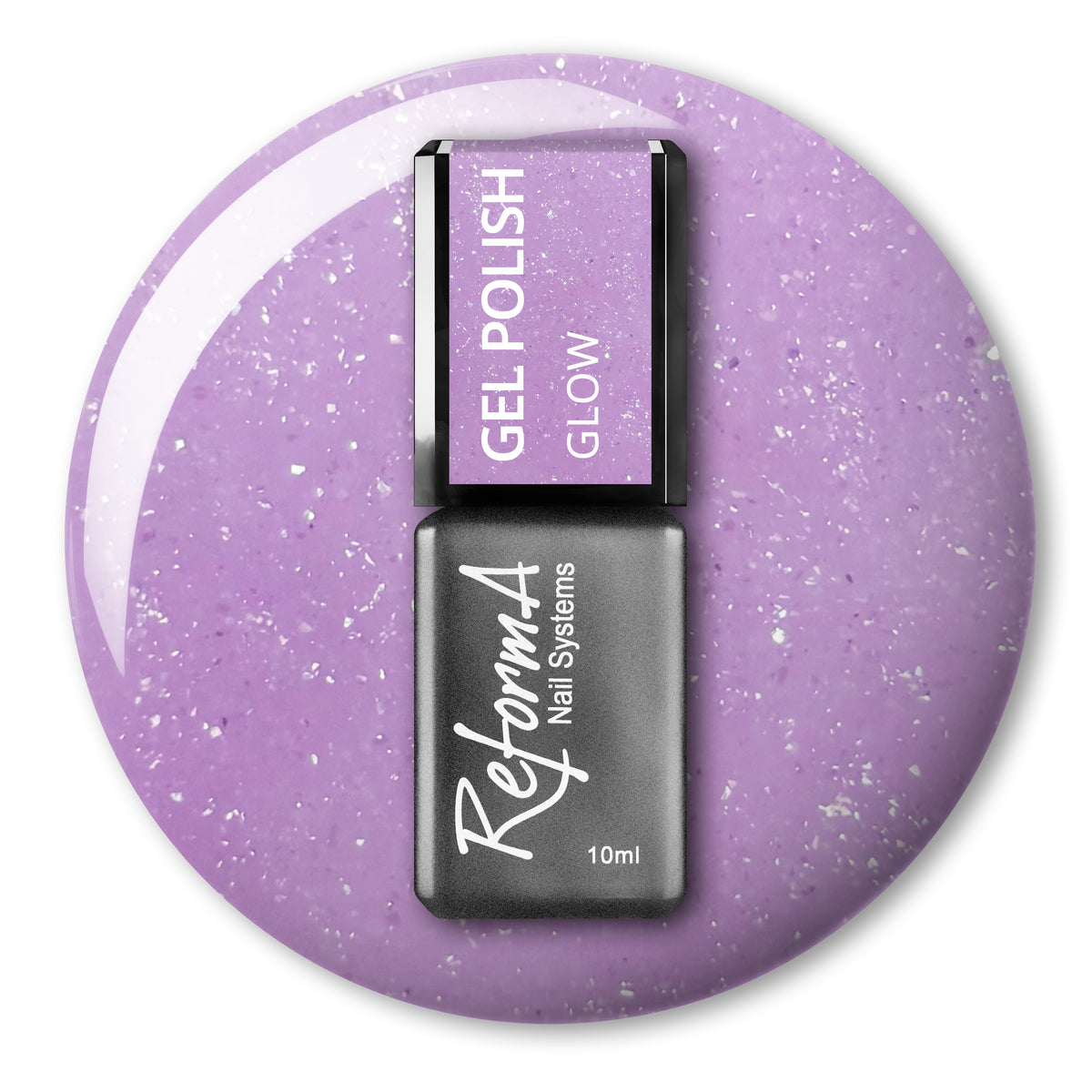 One step gel polish Glow, 10 ml - light lilac, CLEAN GIRL collection by ReformA