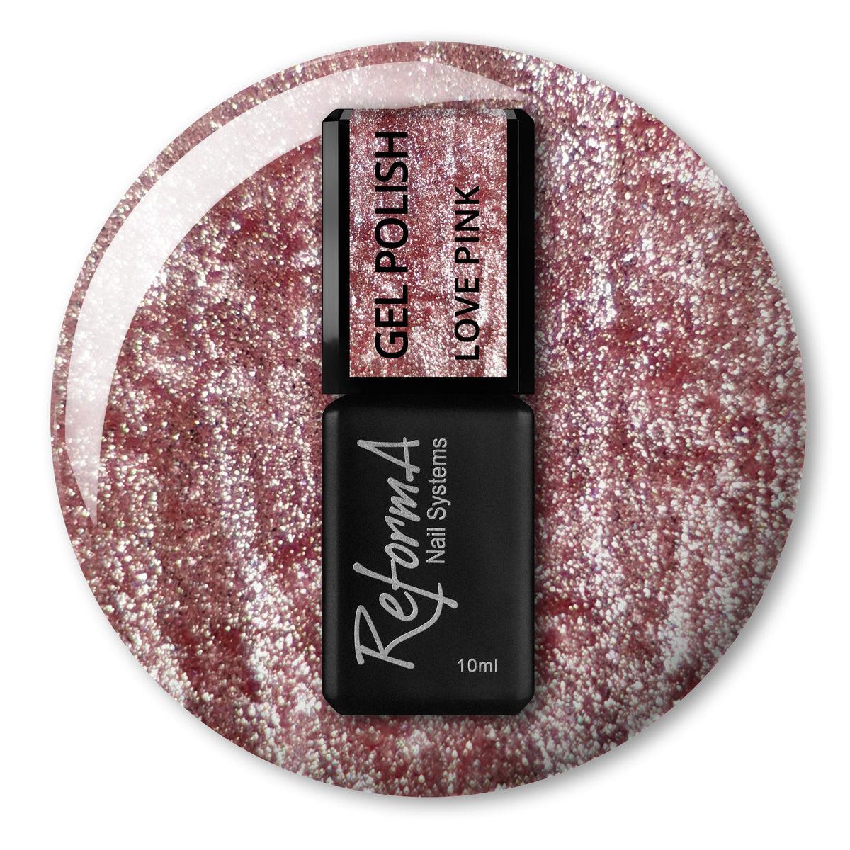 Cat Eye gel polish Love Pink, 10 ml - sheer pink-beige, WATER CAT EYE collection by ReformA