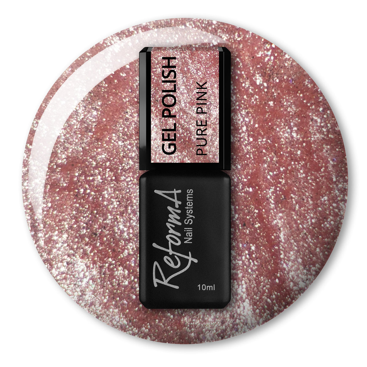 Cat Eye gel polish Pure Pink, 10 ml - sheer soft pink, WATER CAT EYE collection by ReformA