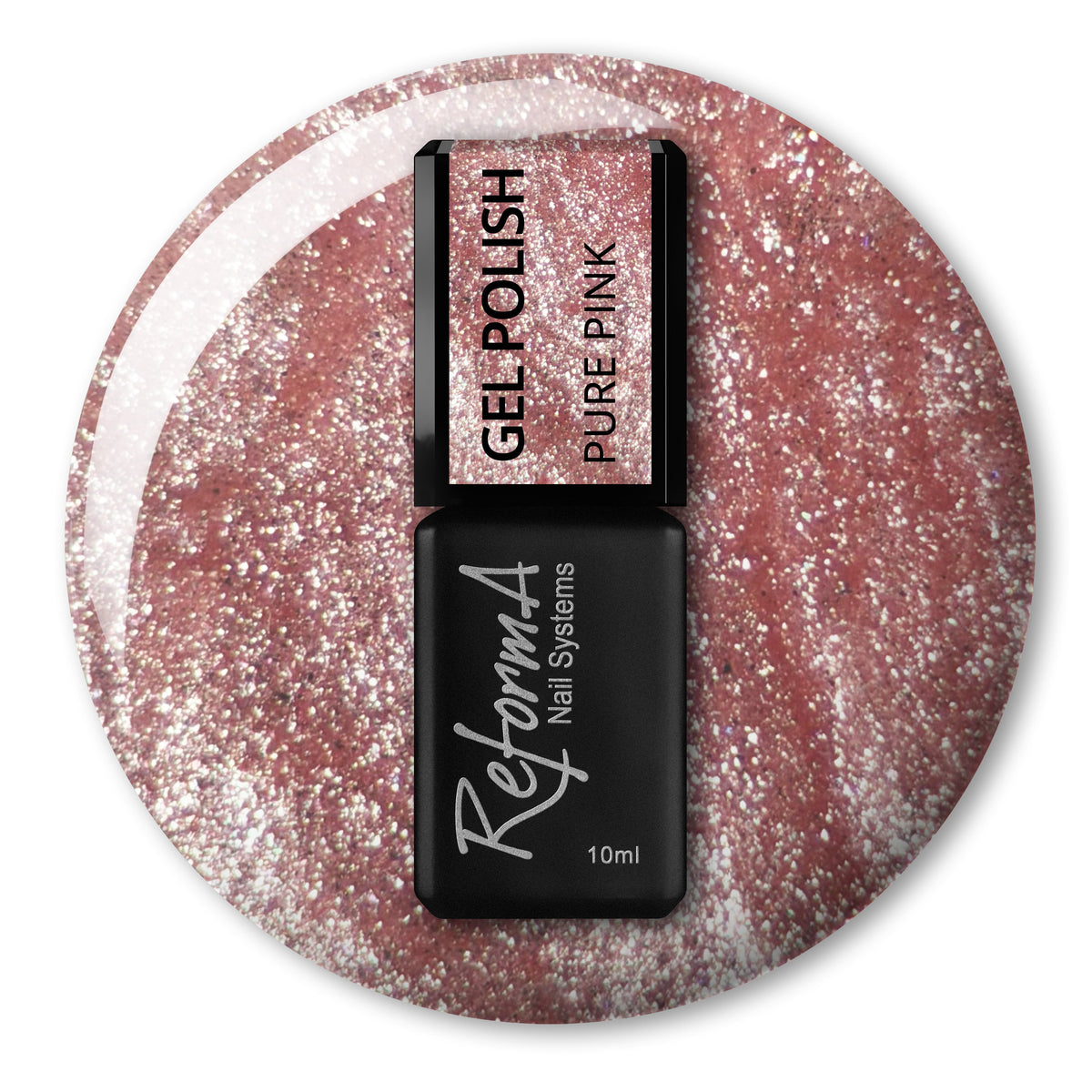 Cat Eye gel polish Pure Pink, 10 ml - sheer soft pink, WATER CAT EYE collection by ReformA