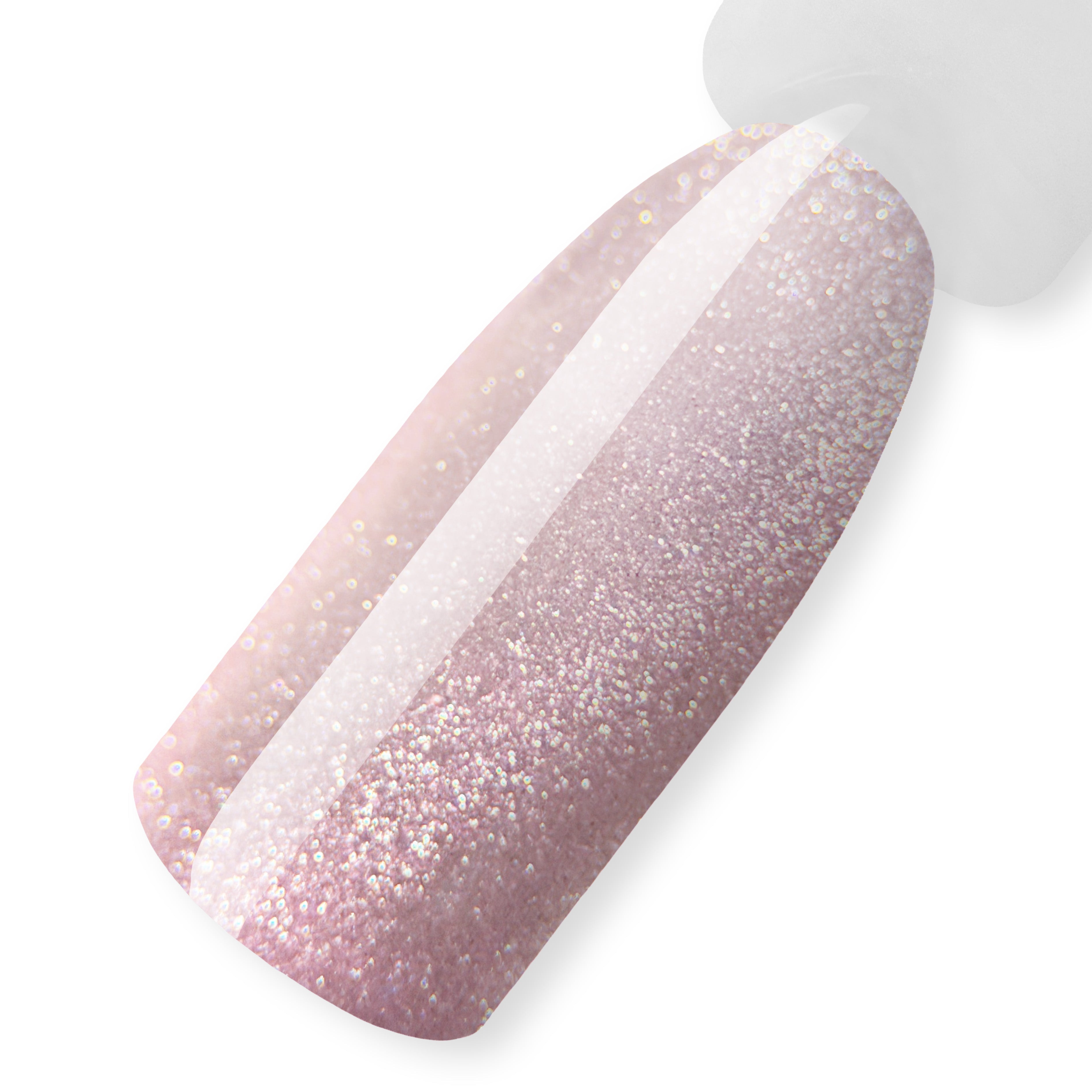 Cat Eye gel polish Dear Pink, 10 ml - swatch on a nail tip, WATER CAT EYE collection by ReformA