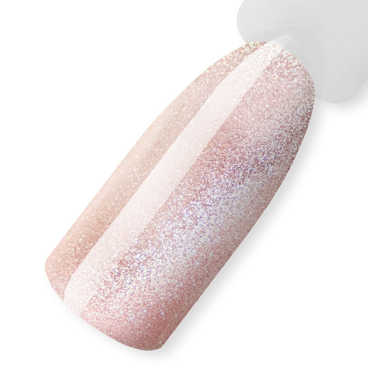 Cat Eye gel polish Love Pink, 10 ml - swatch on a nail tip, WATER CAT EYE collection by ReformA